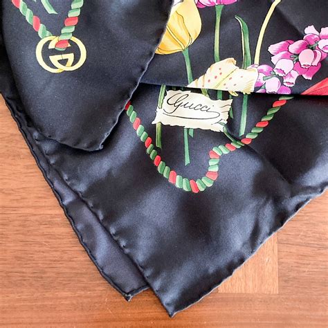 gucci black red white 2015 silk|Gucci silk scarf sale.